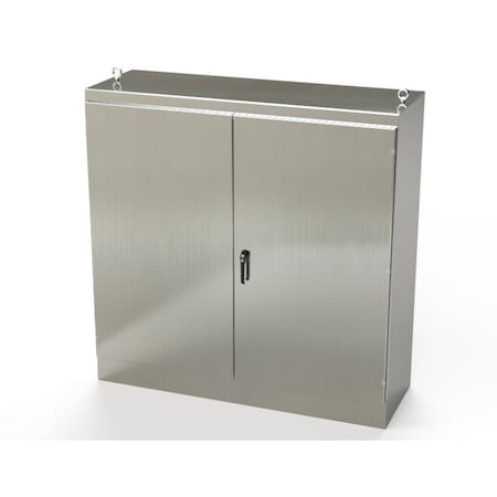 Saginaw Control & Engineering 3 Point Latch with Padlock/Keylock Handle Electrical Enclosures, 72 in H, 24 in D, 72 in W SCE-727224SSFSD